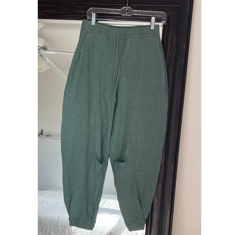 Free People  knit Forest Green Drawstring Joggers